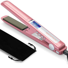 wavytalk flat iron front view showing rose gold finish and sleek design benefit: salon look