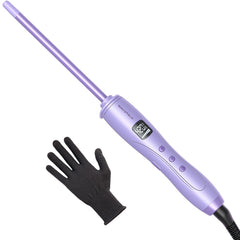wavytalk front view of compact curling iron showing slim barrel and handle advantage