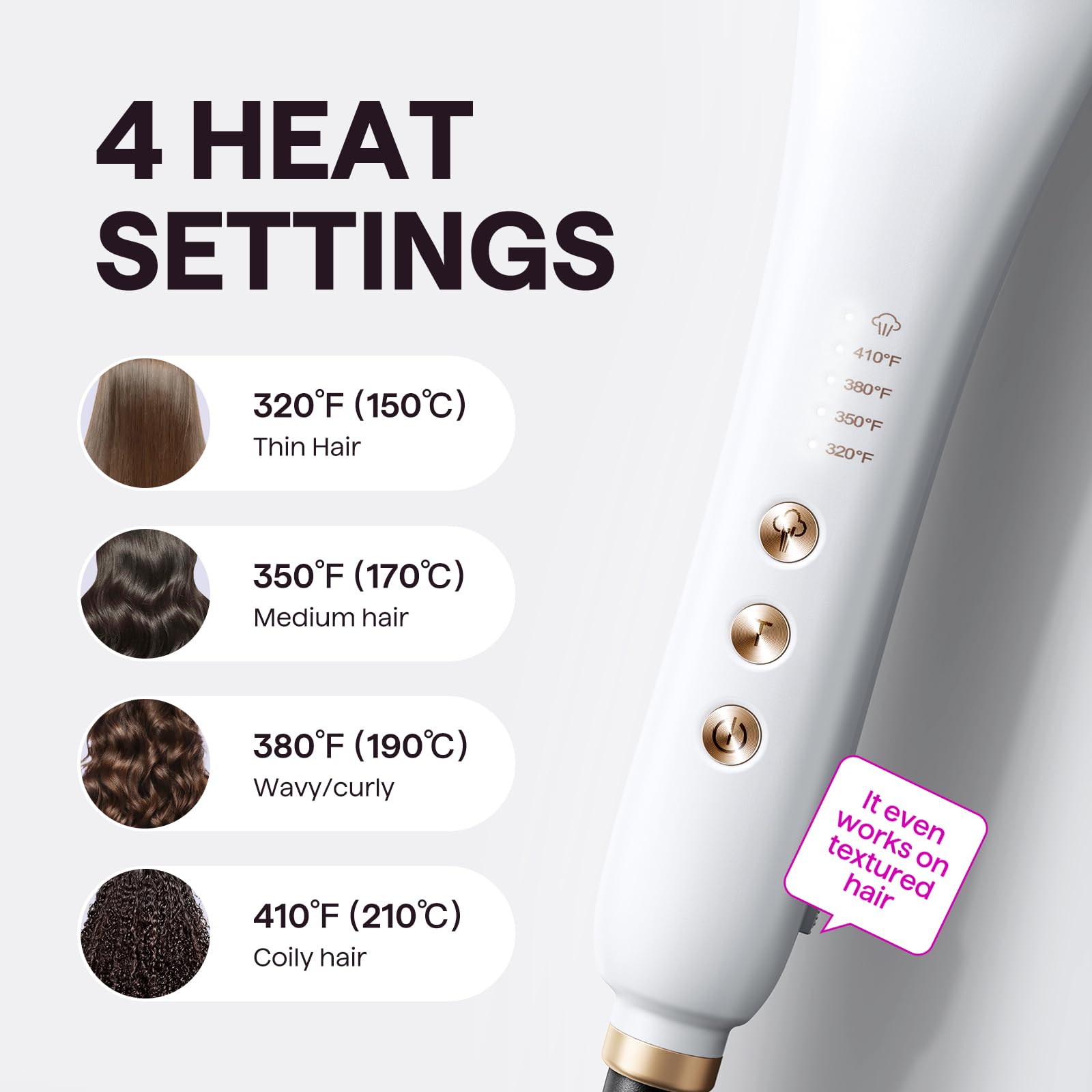 wavytalk in use on curly hair delivering smooth, frizz-reduced results