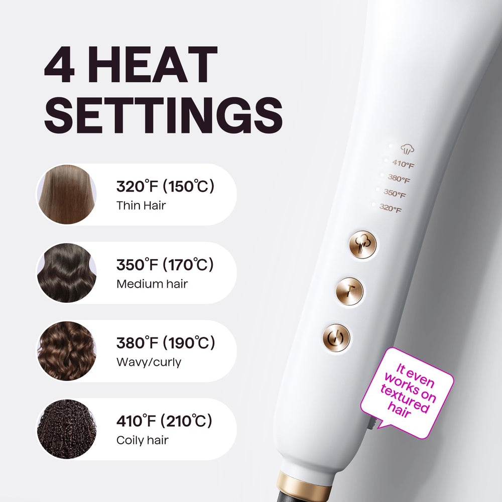 wavytalk in use on curly hair delivering smooth, frizz-reduced results