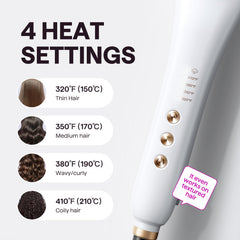 wavytalk in use on curly hair delivering smooth, frizz-reduced results