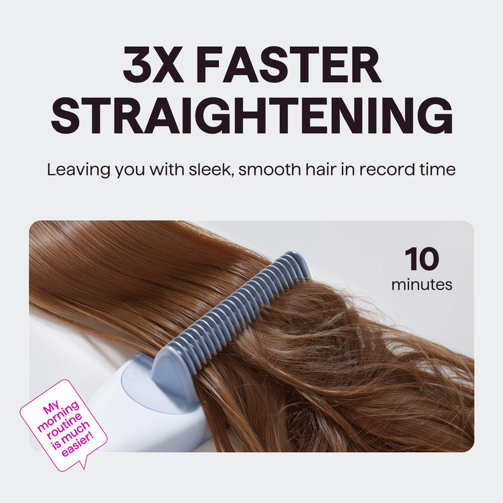 wavytalk in-use shot smoothing curly hair quickly for faster mornings