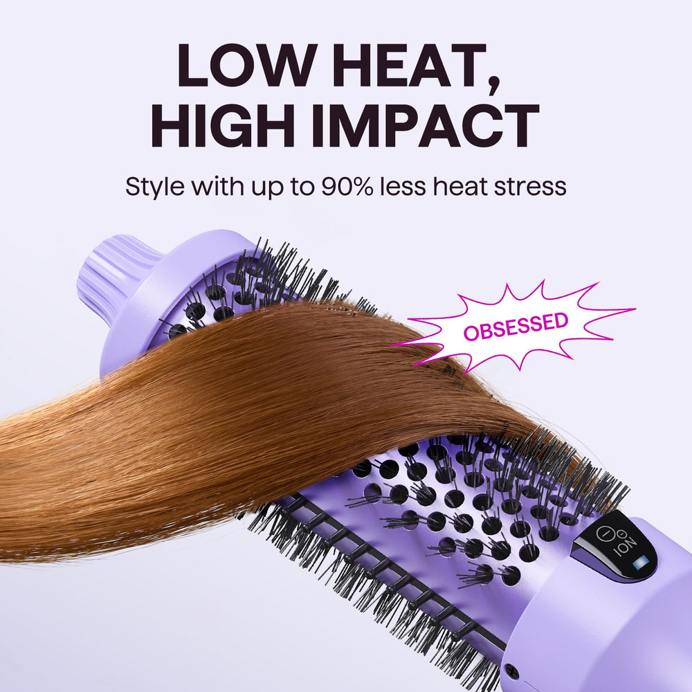 wavytalk brush held in hand to show 1.5-inch barrel scale