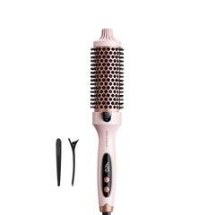 wavytalk thermal brush front view showing compact travel-ready design and quick styling benefit