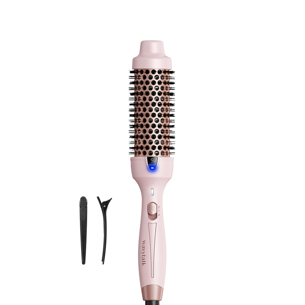 wavytalk thermal brush front view showing barrel and bristles for fast styling