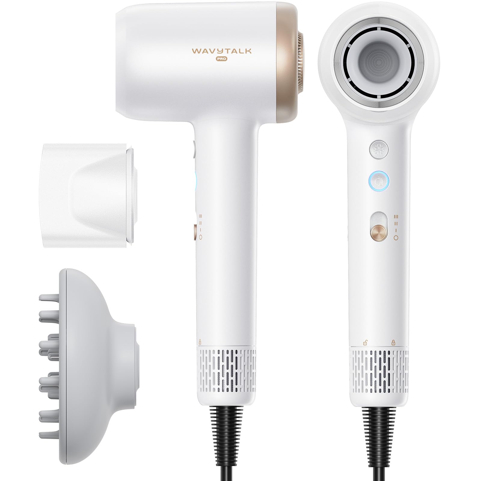 wavytalk front view of dryer showing sleek design and fast performance