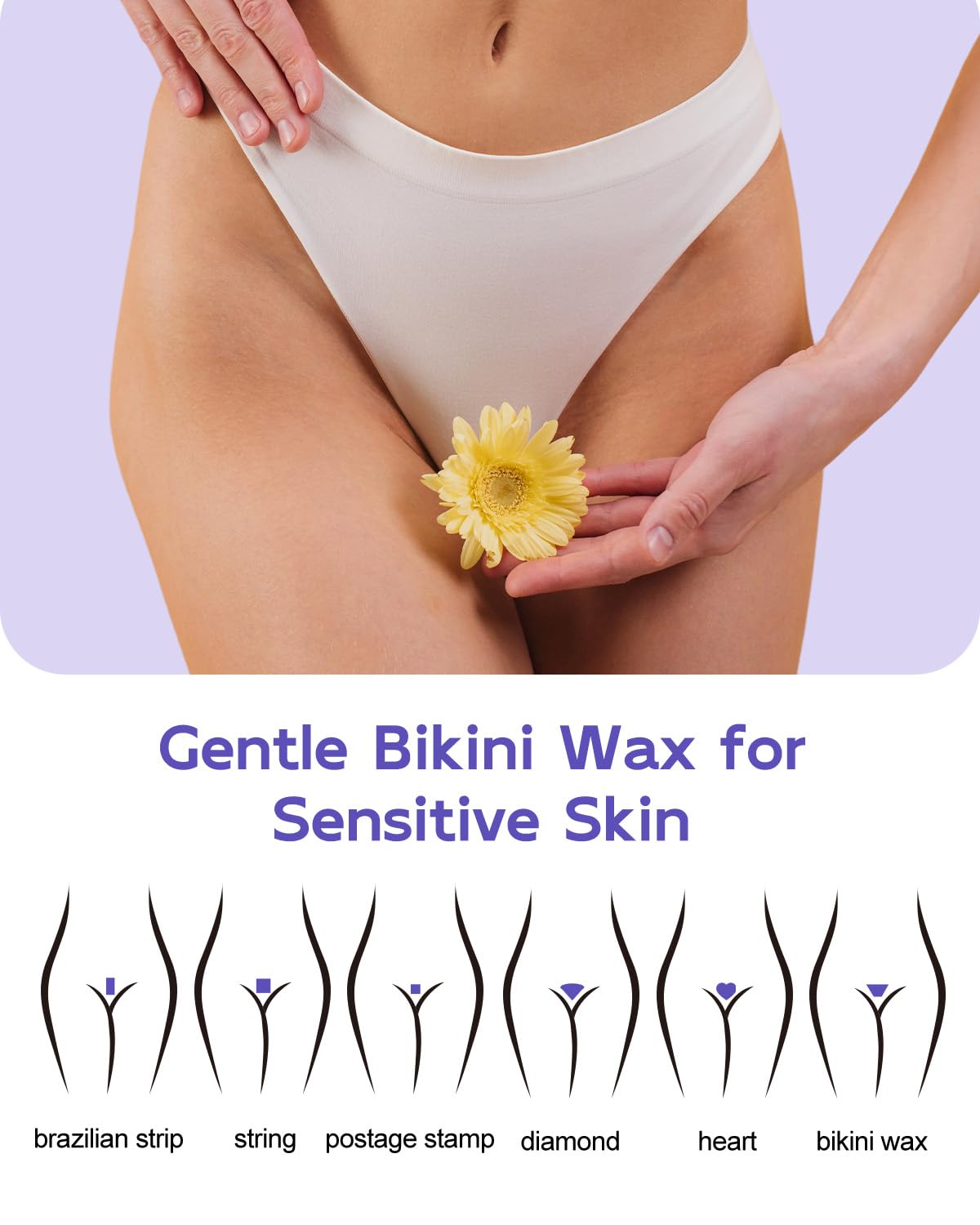 waxfans bikini area application demonstrating targeted removal