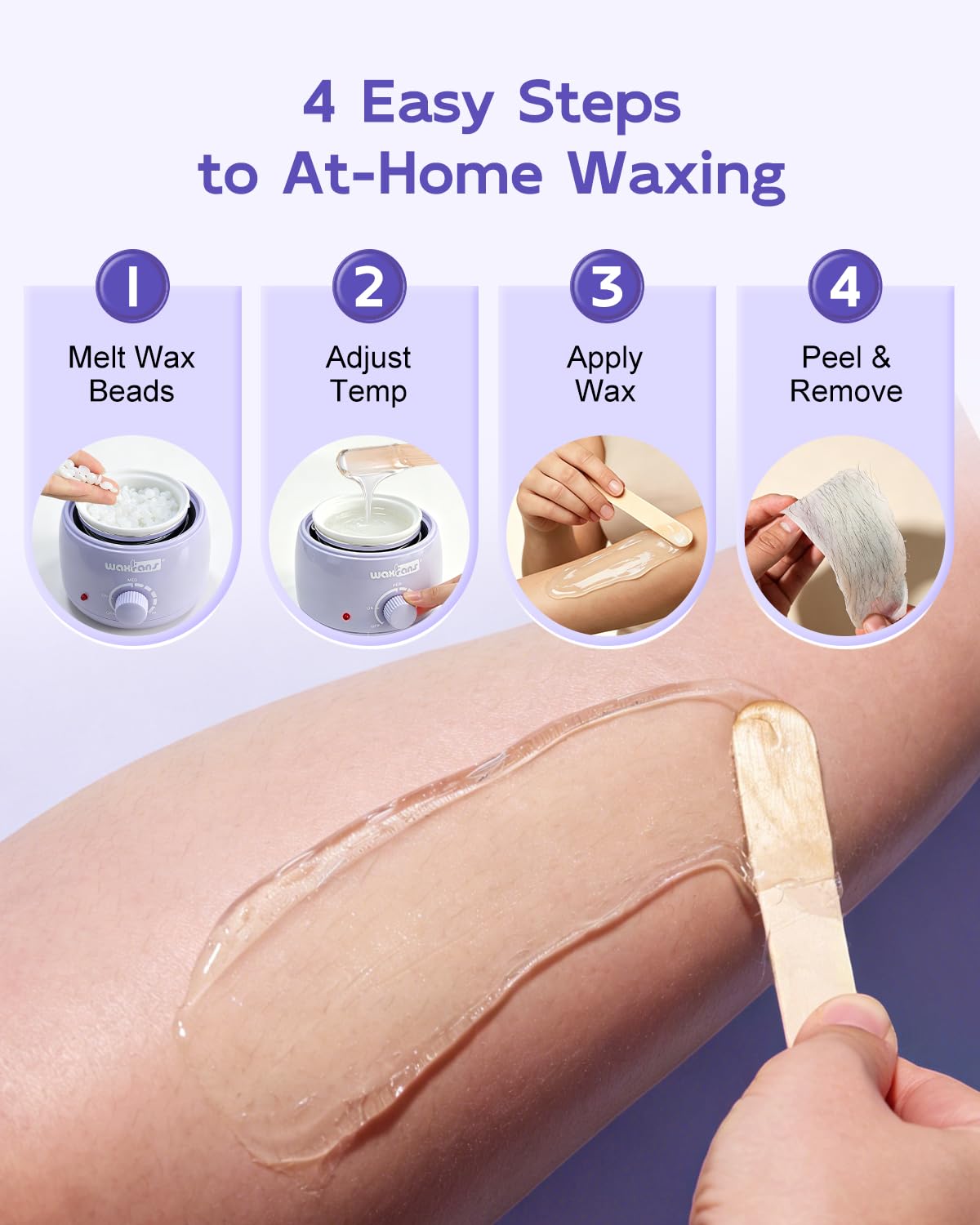 waxfans full kit on vanity illustrating at-home salon convenience