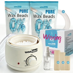 waxfans front view mini wax pot with beads showing compact size and convenience