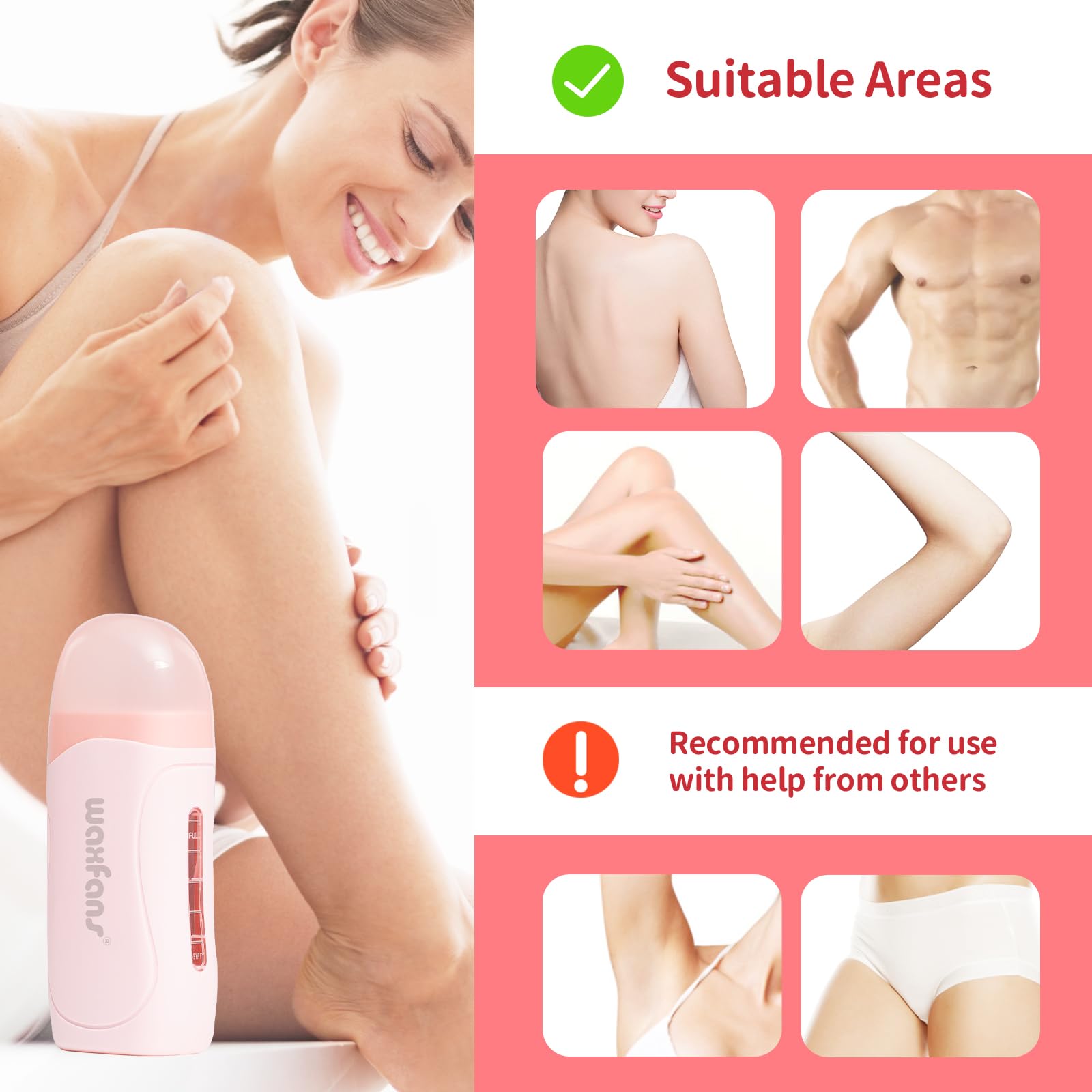 waxfans product label and ingredient list highlighting natural wax benefits