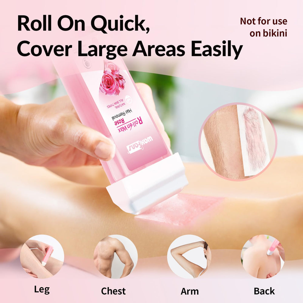 waxfans non-woven strips and clean oil bags included for easy waxing and cleanup