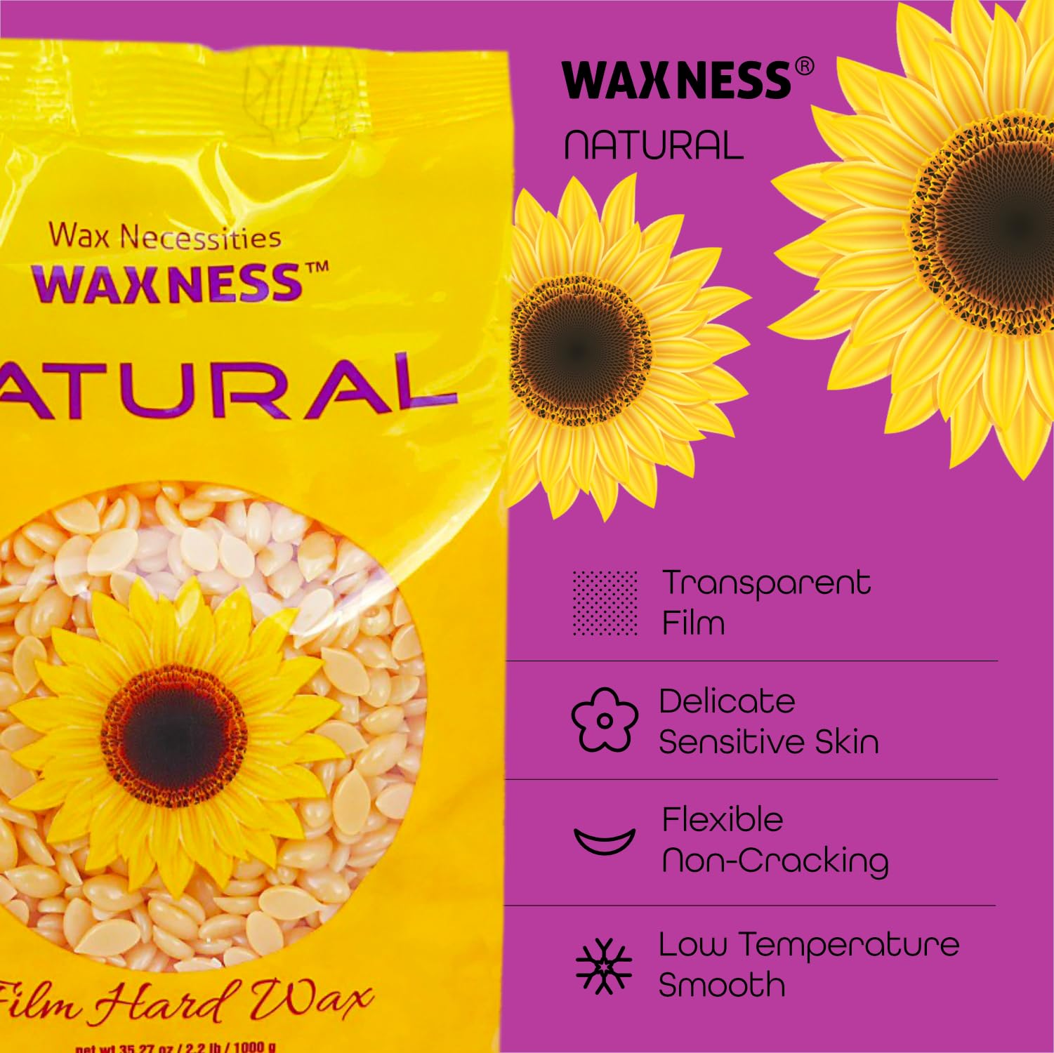 Spatula applying Waxness wax thinly on skin for comfortable application