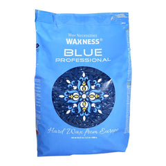 Waxness jar of blue beads front view showing product clarity and professional quality