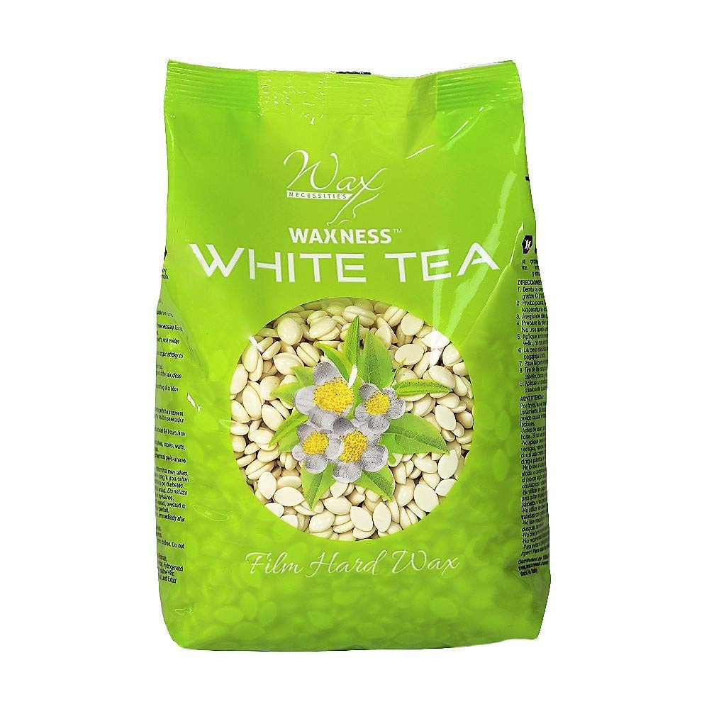Waxness front packaging showing white tea cream beads and benefits
