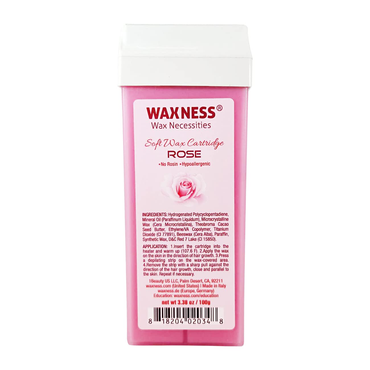 Waxness close-up of smooth rose wax texture for even application