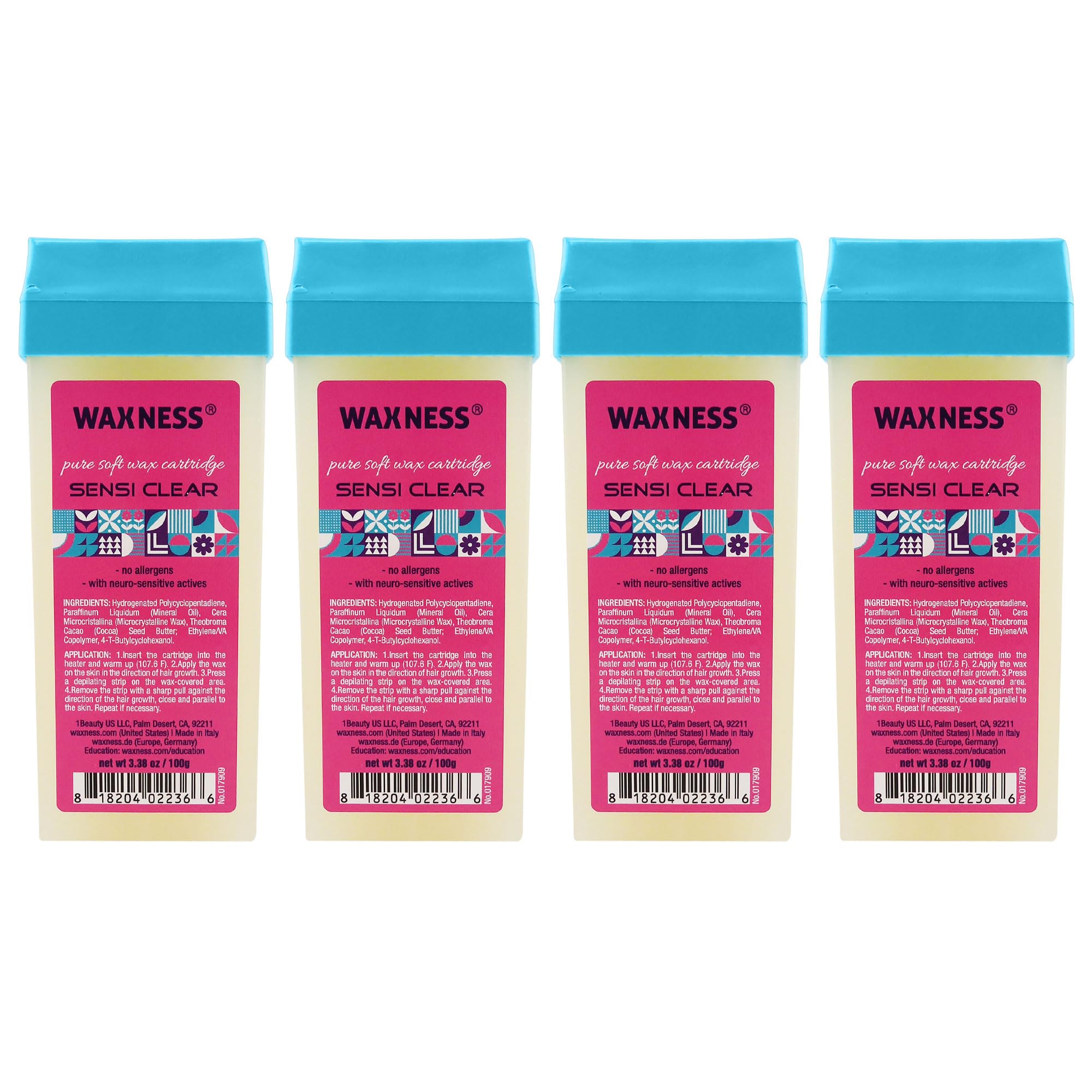 Waxness rosin-free cartridge front view showing label and pack benefits