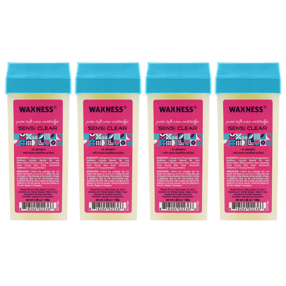 Waxness rosin-free cartridge front view showing label and pack benefits
