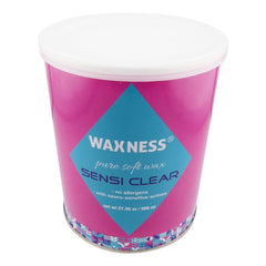 Waxness 27 oz tin beside ruler for scale, illustrating salon-sized quantity benefit
