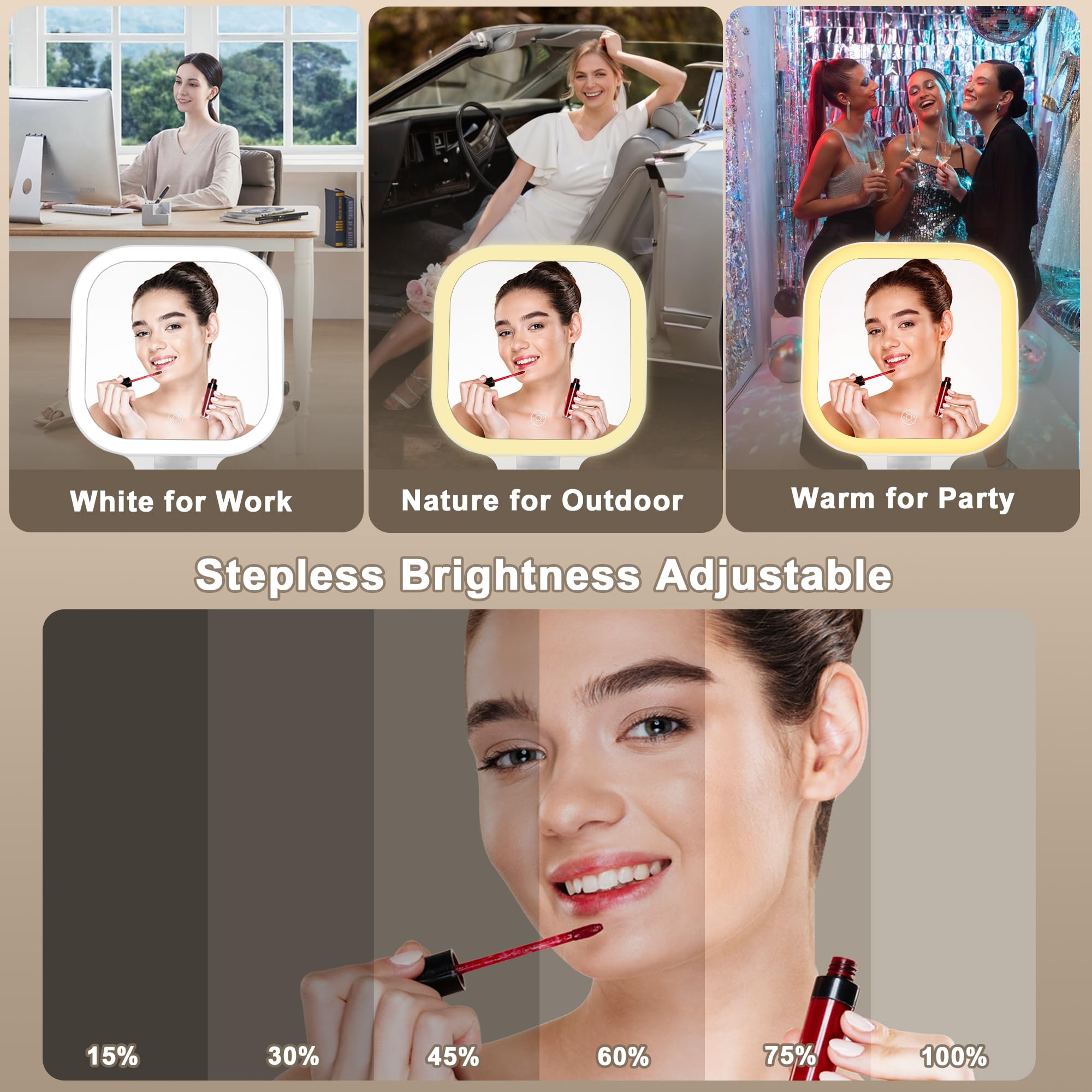 wayleeos touch controls and LEDs offering easy brightness memory
