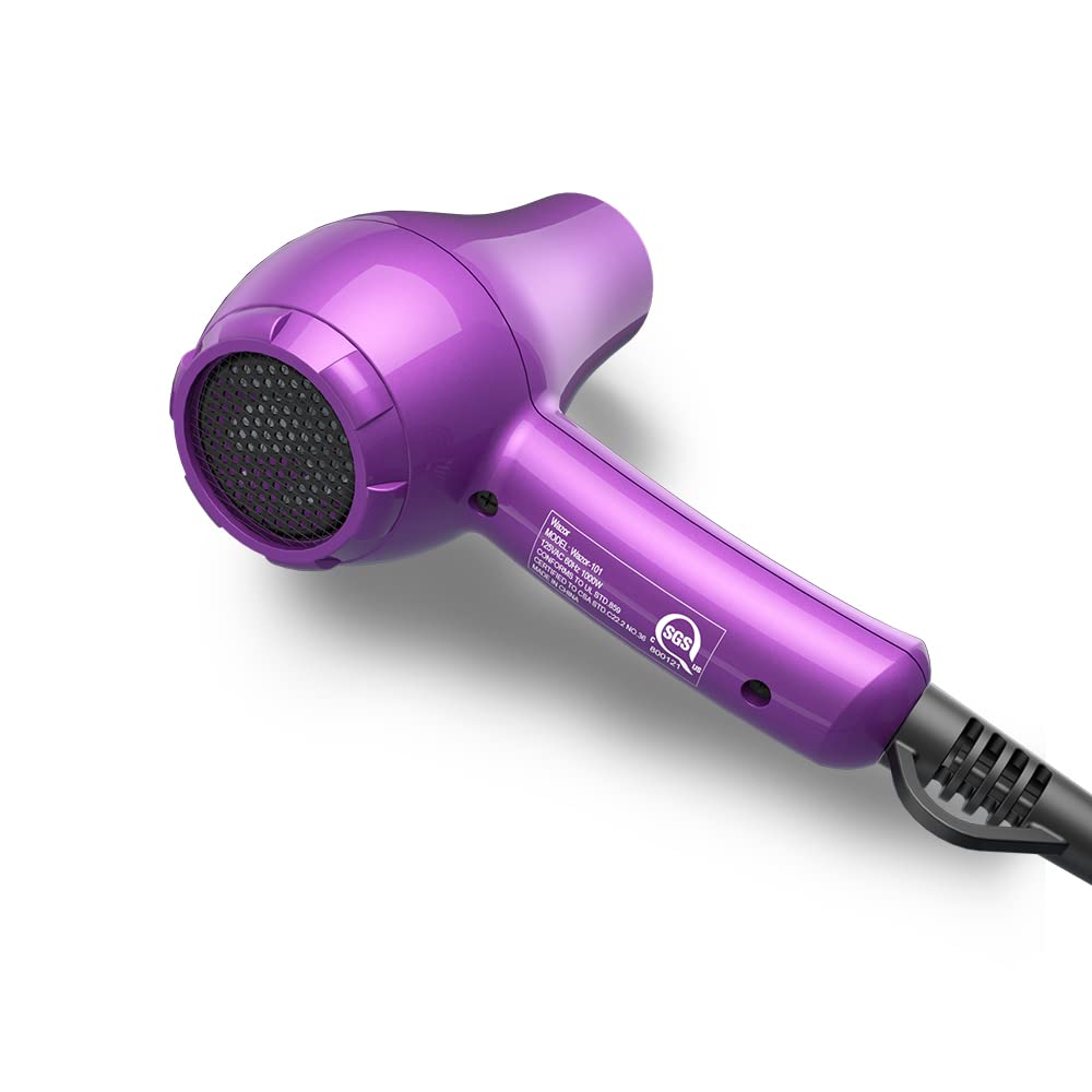 Wazor mini cool shot button visible for style-setting and hold