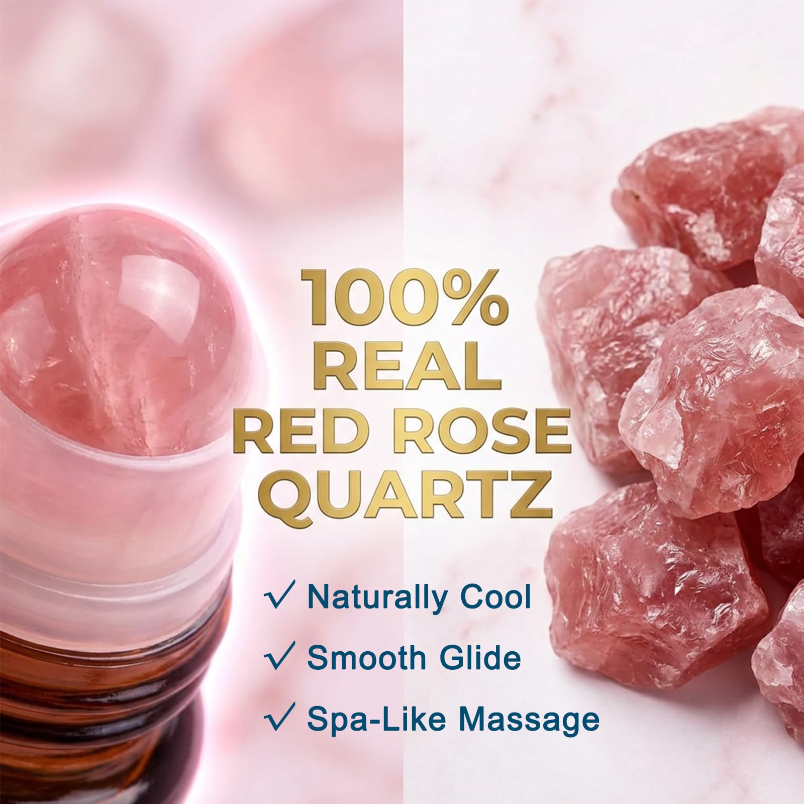 WBHKGA close-up of red rose quartz texture delivering cool glide benefit