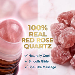 WBHKGA close-up of red rose quartz texture delivering cool glide benefit