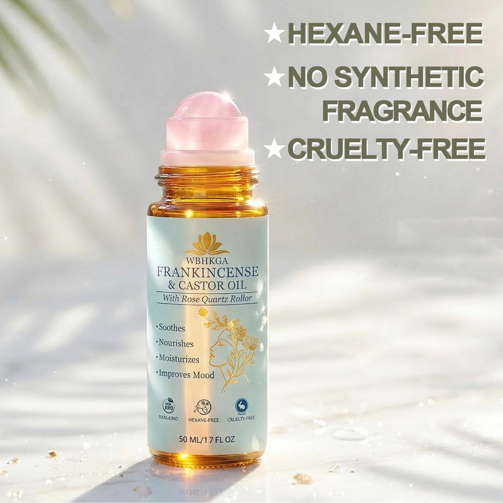 WBHKGA lifestyle on vanity conveying calming routine and aromatherapy benefit
