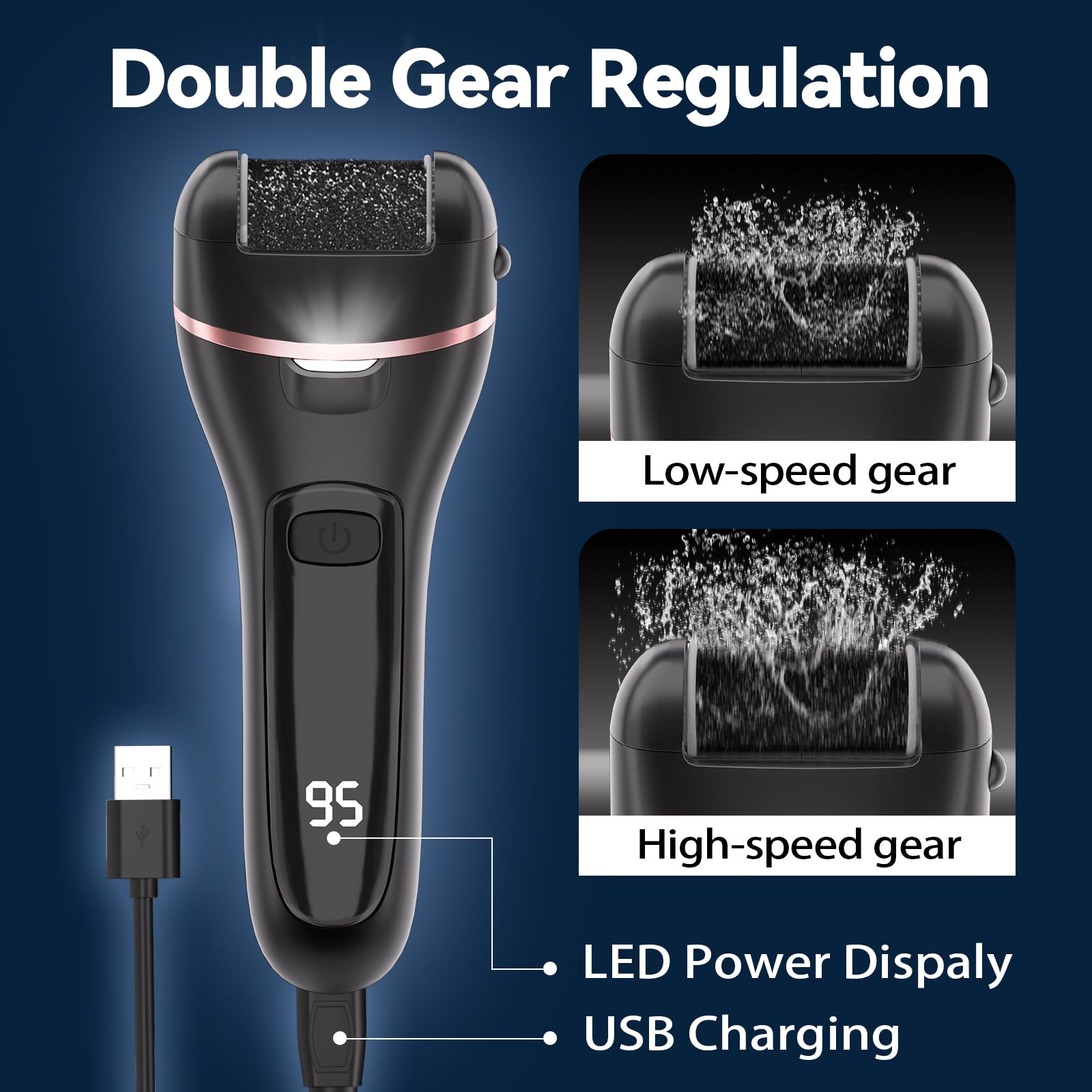 Wea&Hea LED light and battery indicator lit to improve visibility and session control