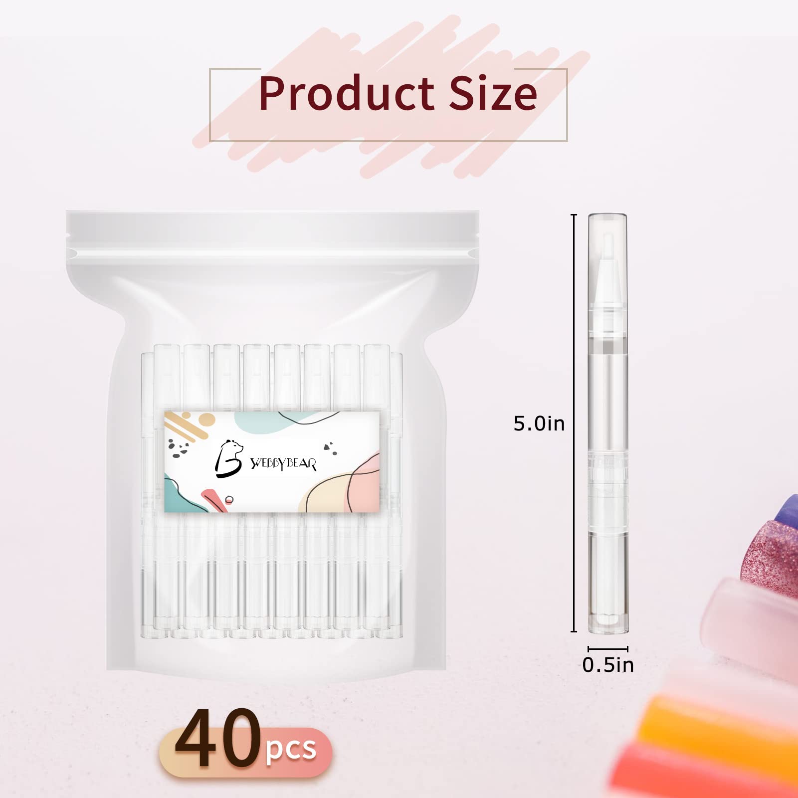 WEBBYBEAR close-up of soft brush tip delivering precise, even application to nails and lips