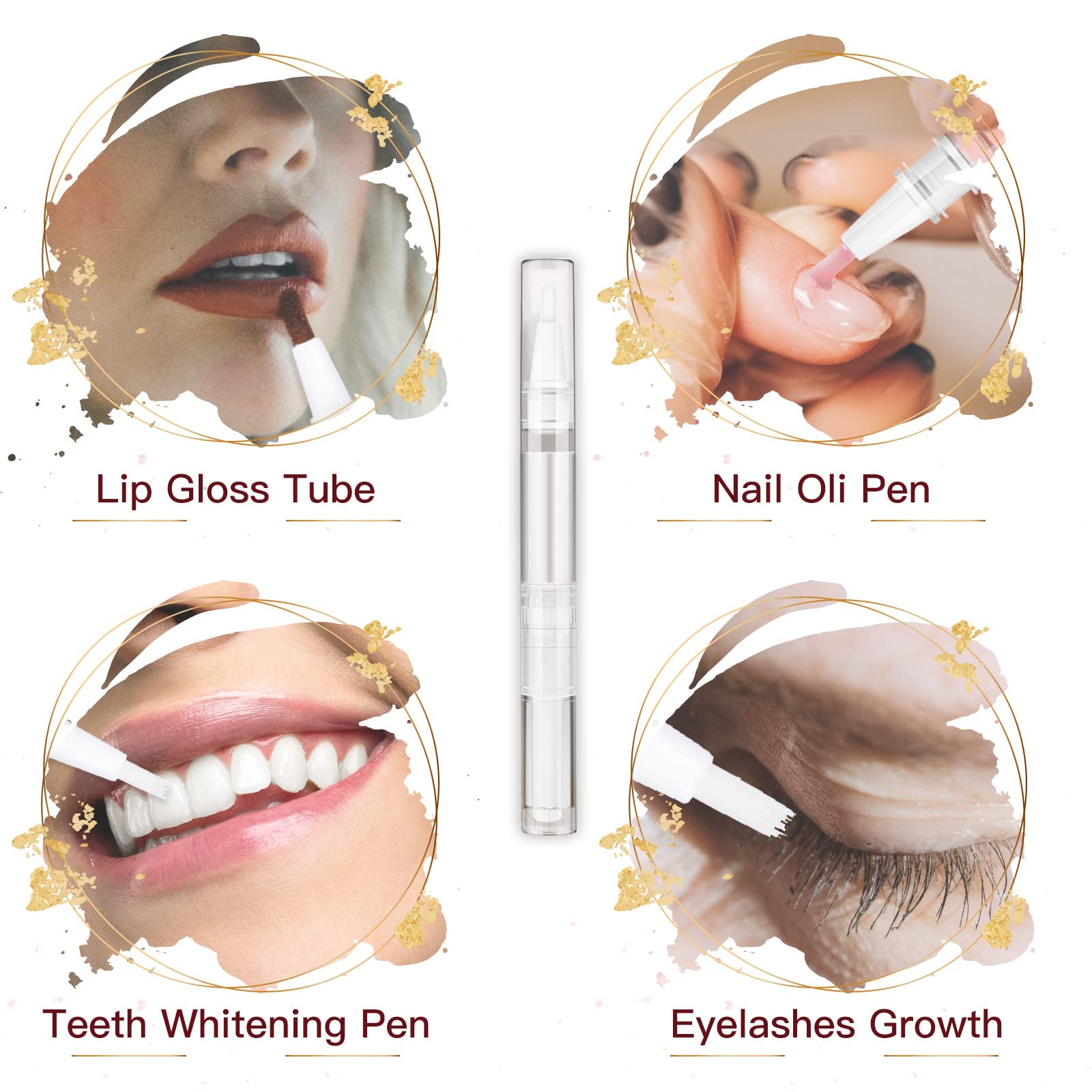 WEBBYBEAR hand applying oil under nail with brush tip for neat targeted nourishment