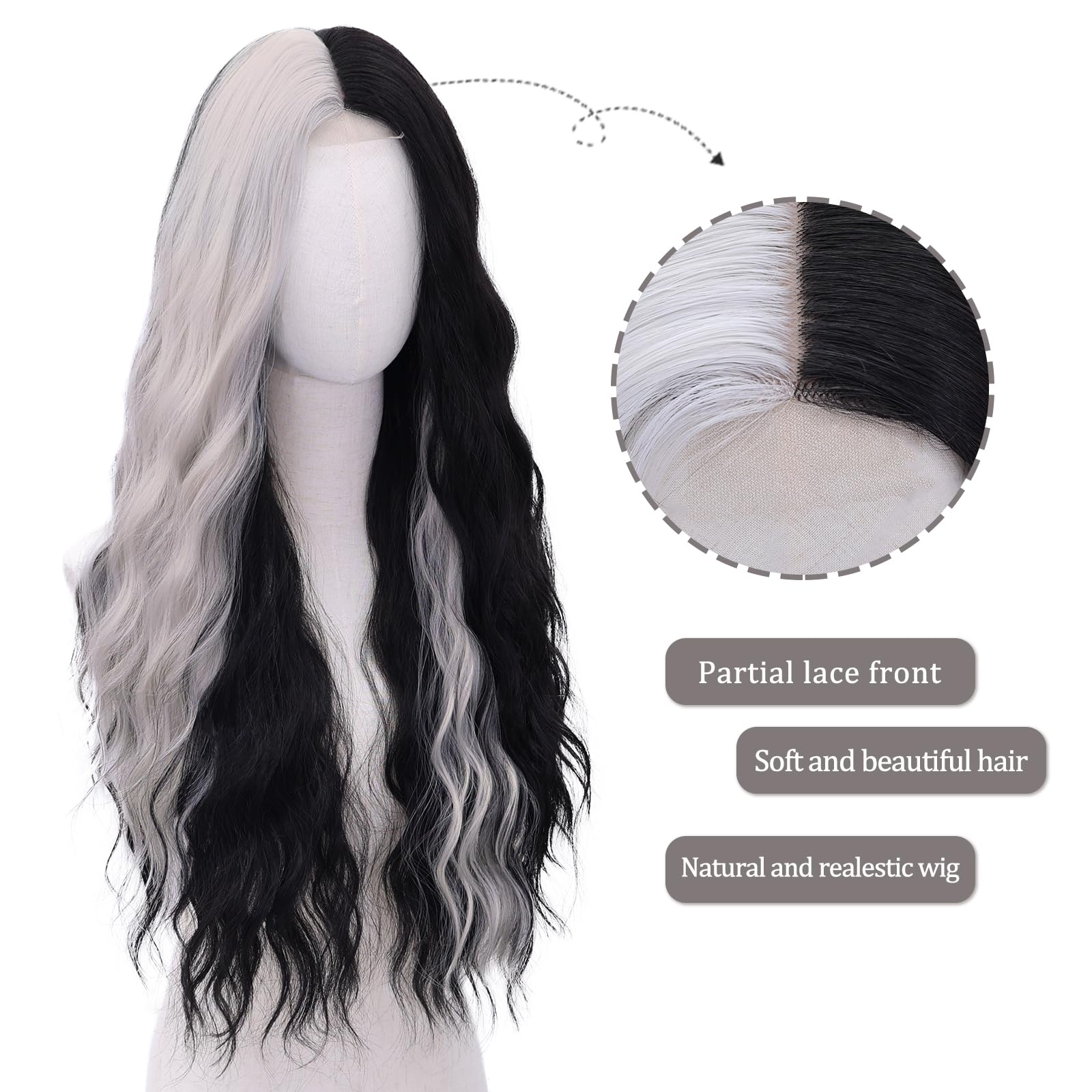 WECAN 28-inch wig next to ruler showing true length and styling possibilities
