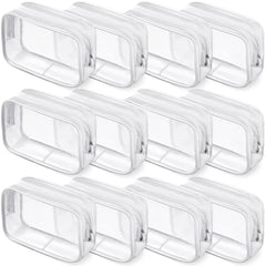 Weewooday front view clear cosmetic bag showing contents for quick access
