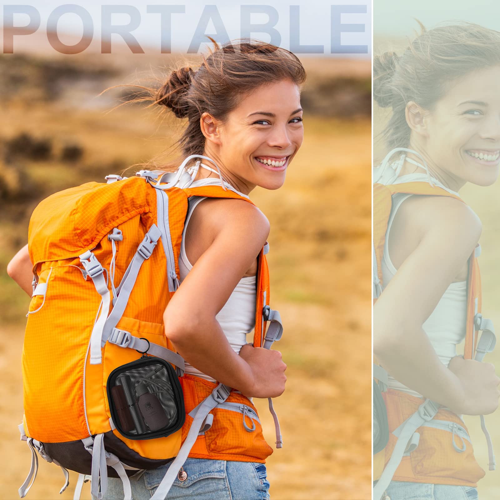 Weewooday pouch inside backpack demonstrating travel-ready organization