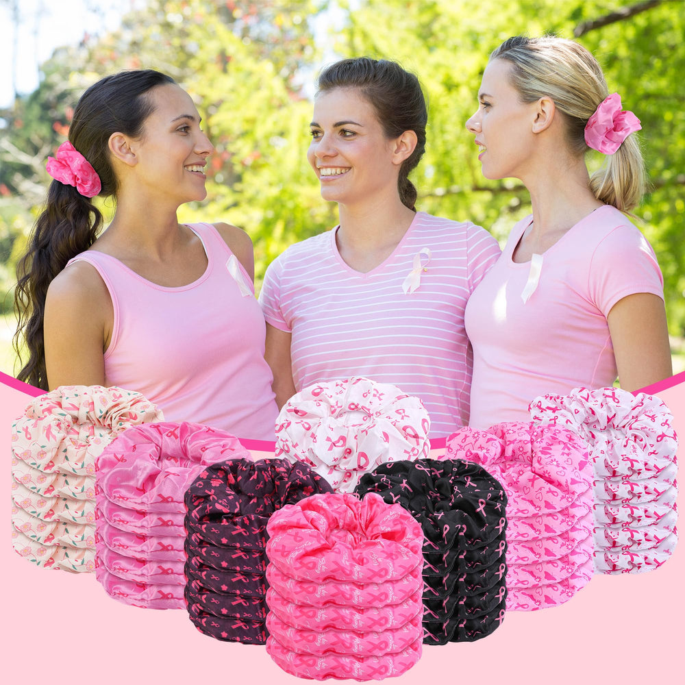 Wehhbtye stacked scrunchies next to ruler, clear size and scale