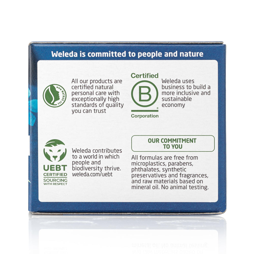 Weleda blue gentian close-up highlighting soothing botanical benefit