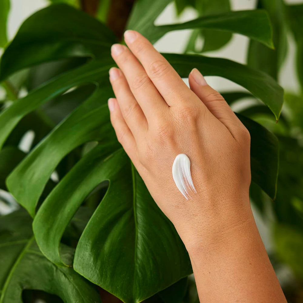 Weleda hand care on bathroom counter lifestyle scene conveying daily routine ease and skin comfort