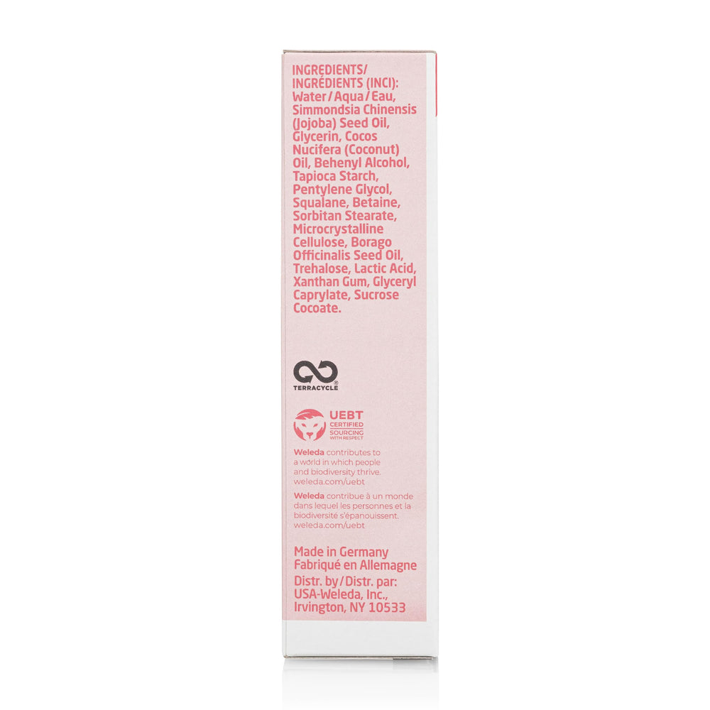Weleda hand cream application demo on hands showing immediate softening and soothing benefit