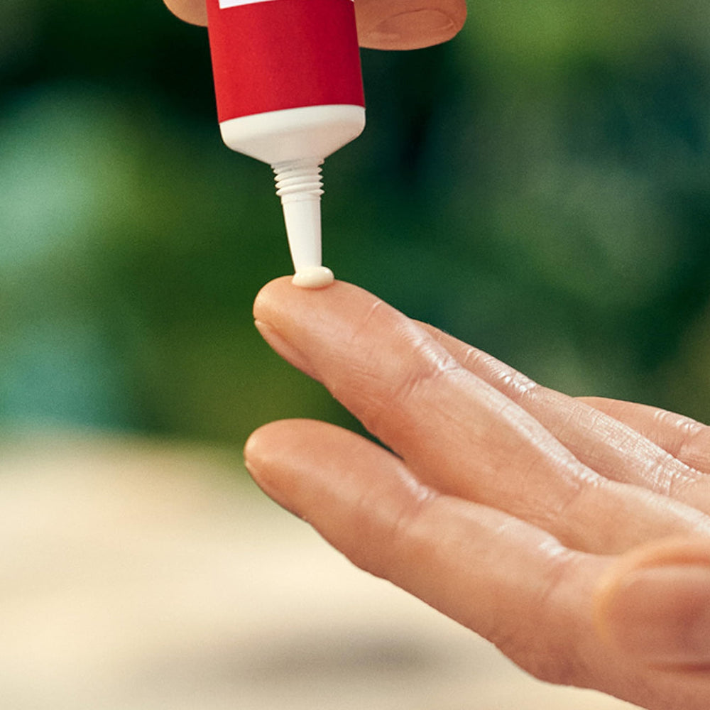 Weleda cream on hand demonstrating silky application and quick absorption benefit