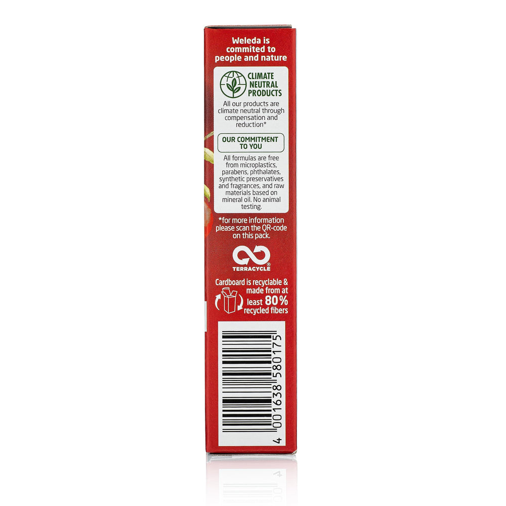 Weleda maca root ingredient close-up showing peptide source and firmness benefit