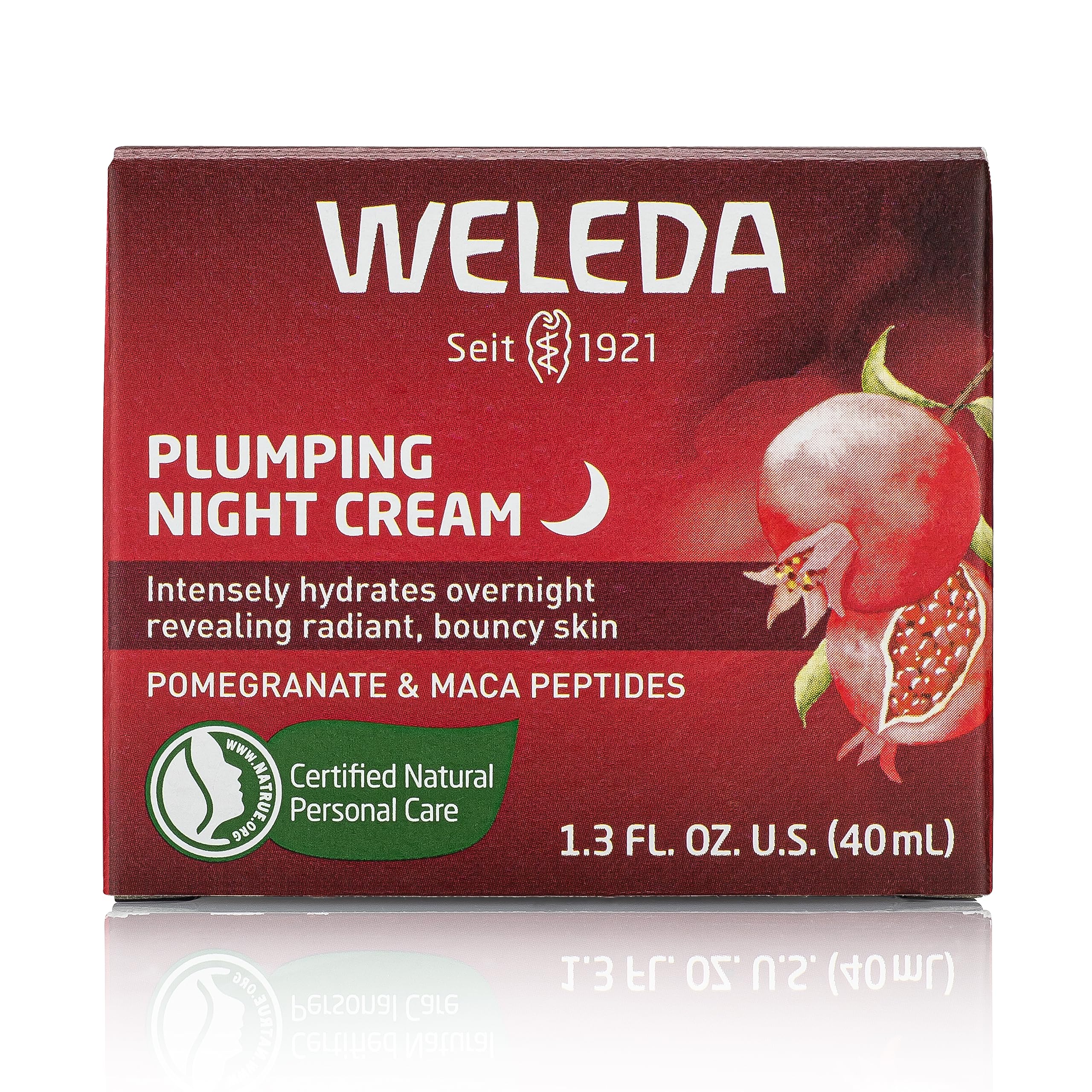 Weleda open jar showing cream texture for rich overnight hydration