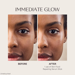 Weleda serum used under makeup showing priming effect and non-greasy finish