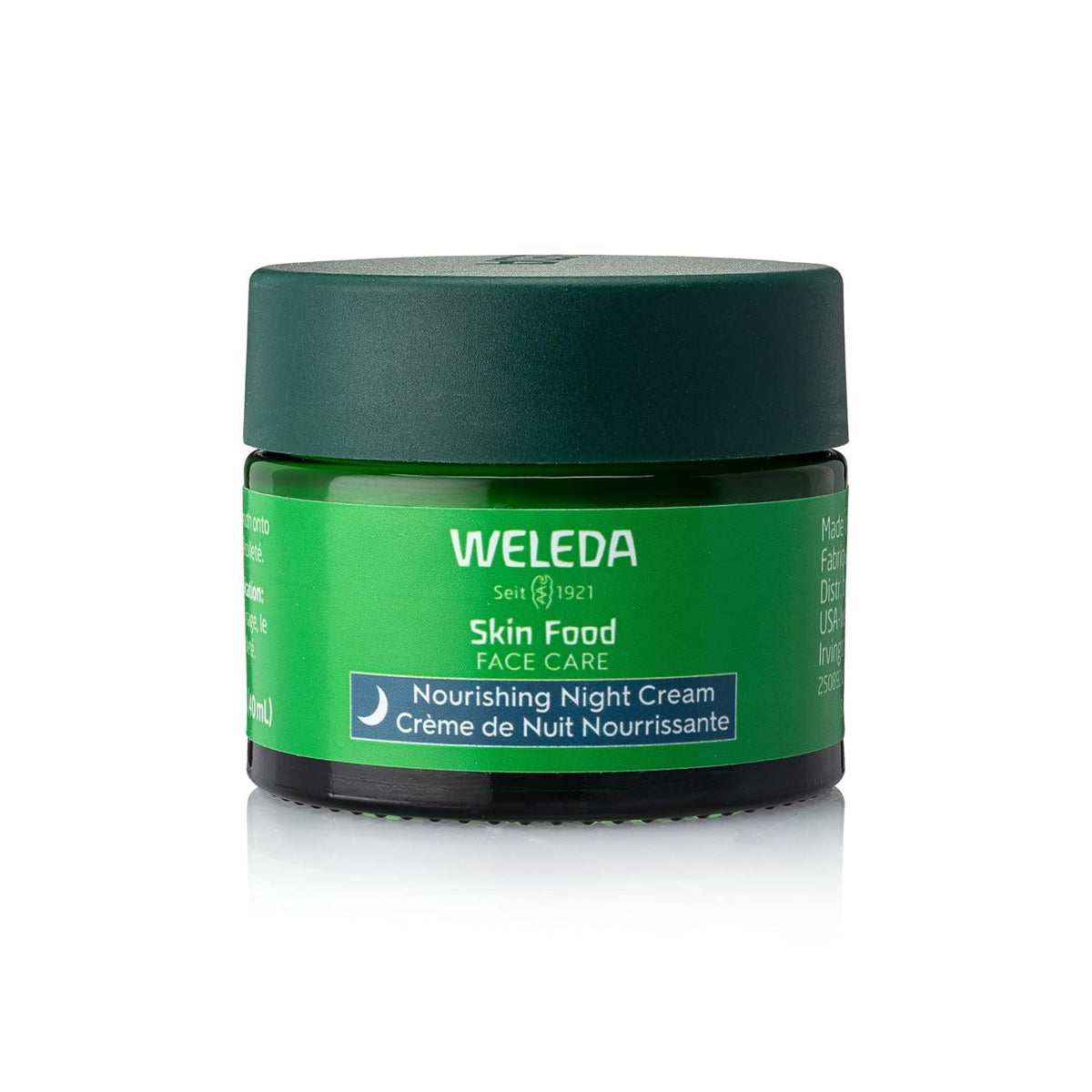 Weleda Skin Food front jar showing full product and brand for clean bedside look