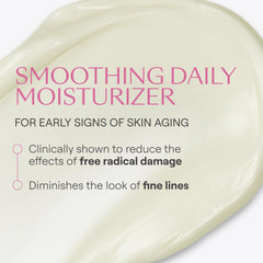 Weleda smoothing day cream texture closeup highlighting smooth application