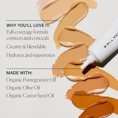 Well People concealer applied under-eye demonstrating coverage and natural finish