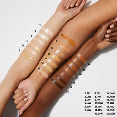 Well People concealer swatches on arm demonstrating shade 3N match and coverage options