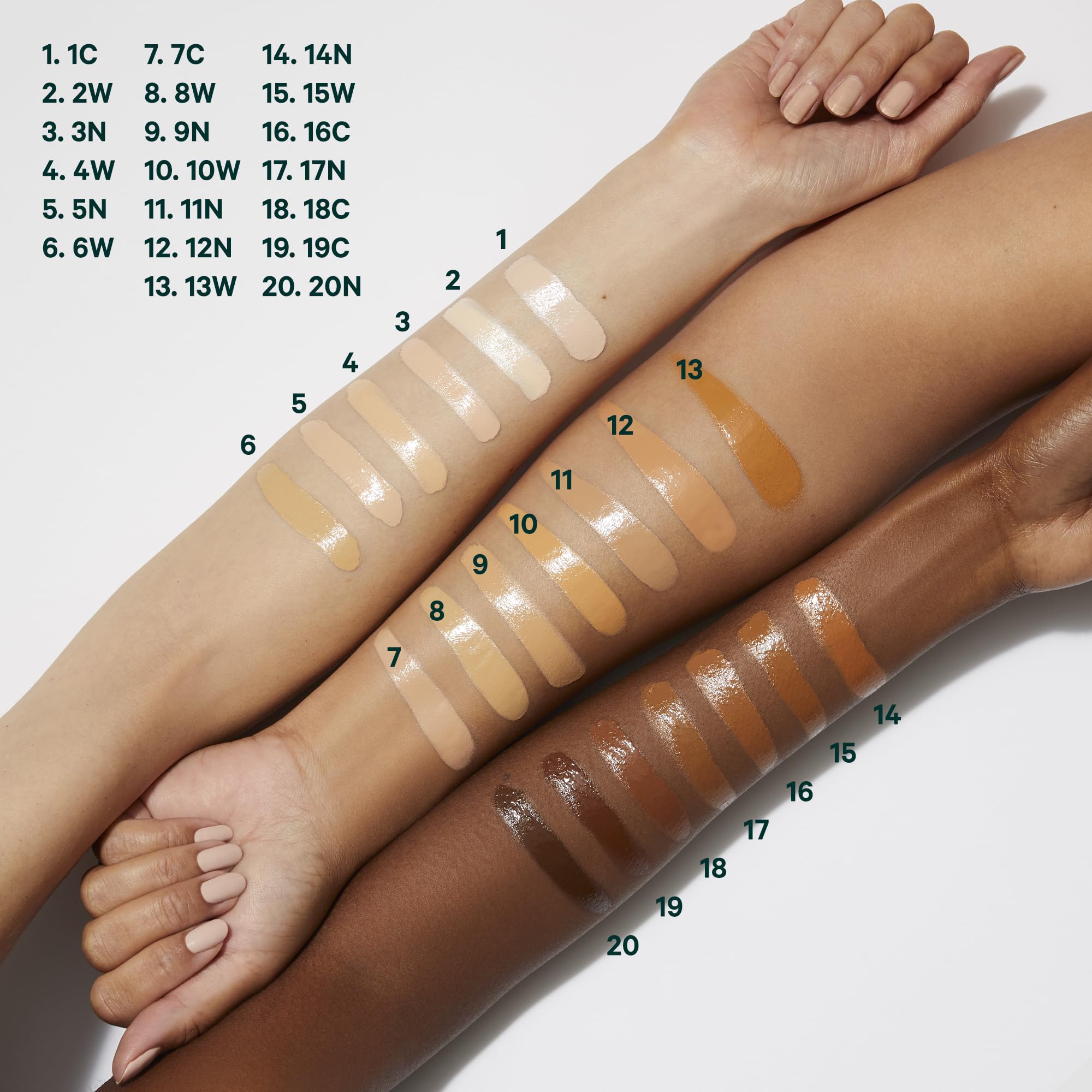 Well People concealer creamy texture swiped on skin showing blendable, hydrating finish