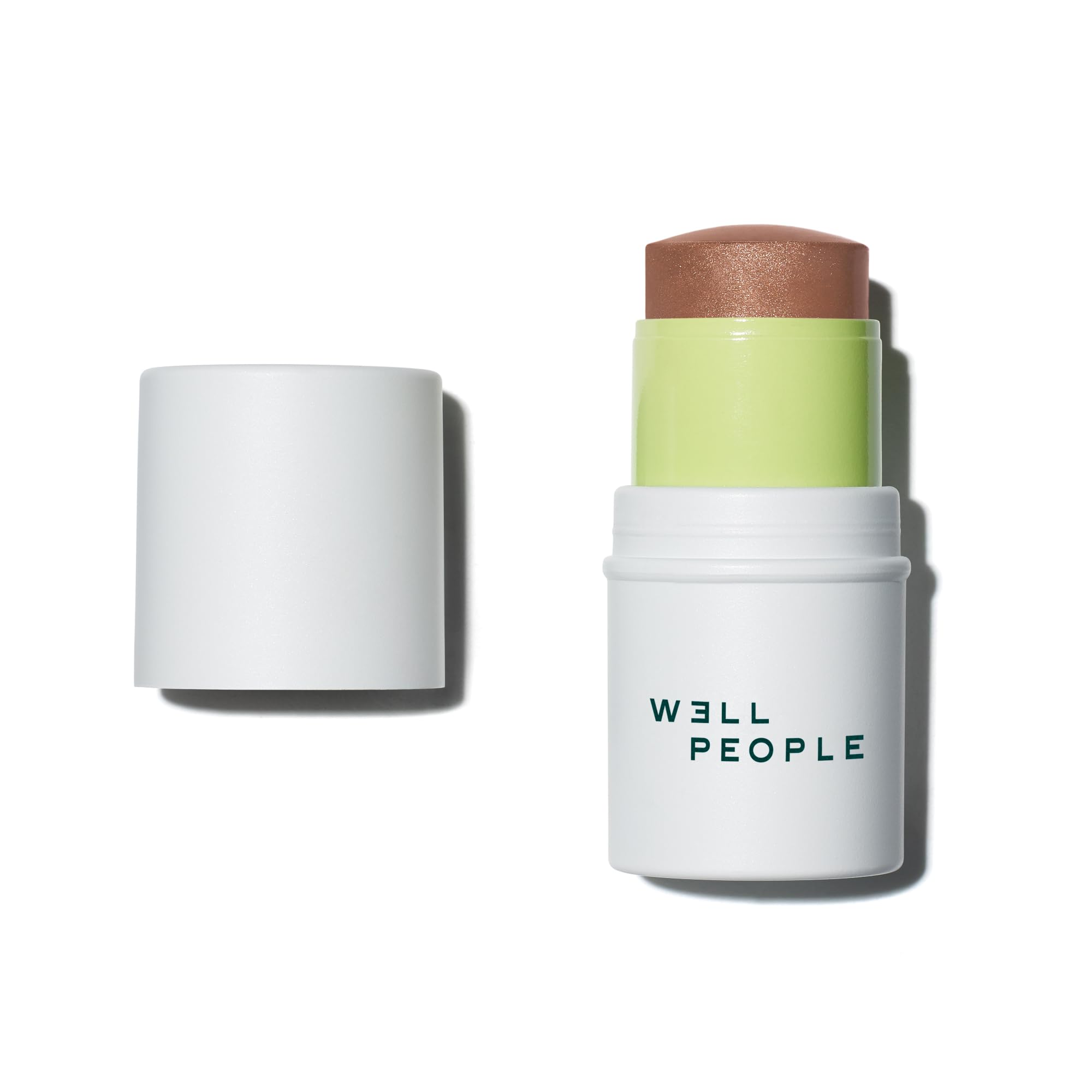 Well People front packaging showing stick bronzer and label, clean beauty benefit