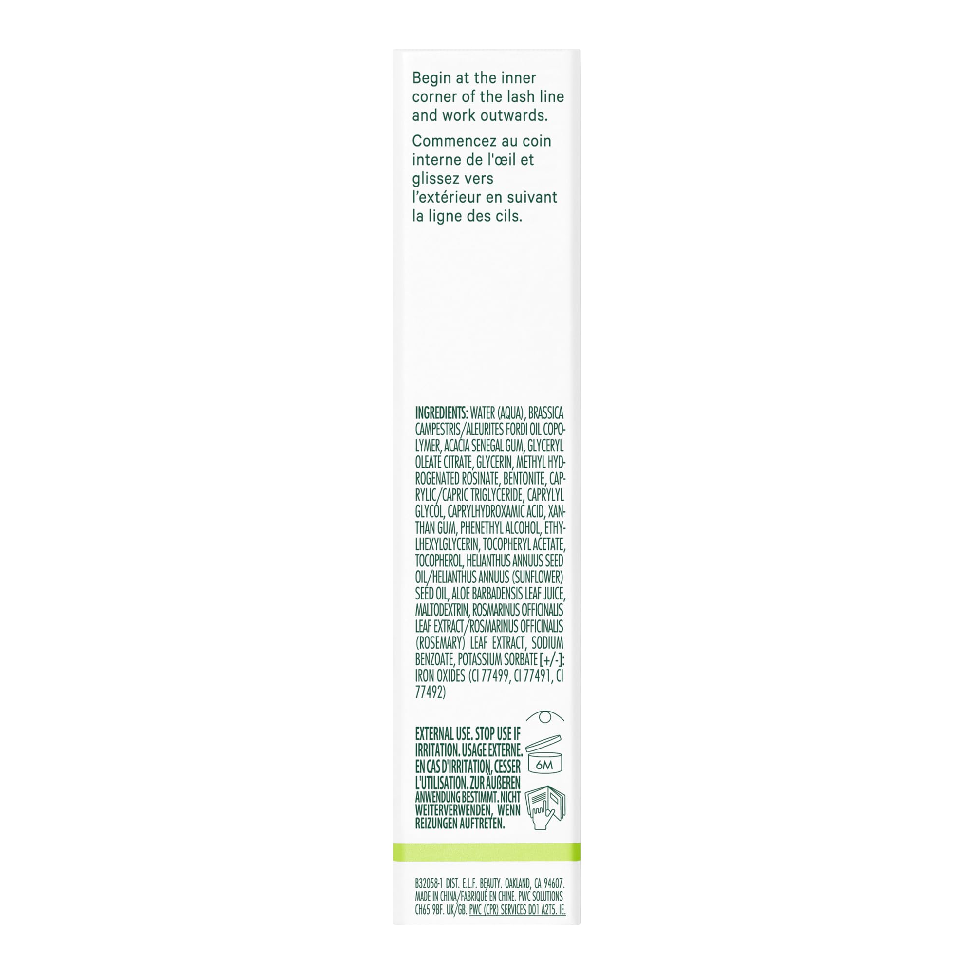 Well People eyeliner held in hand to show size and easy travel-ready portability