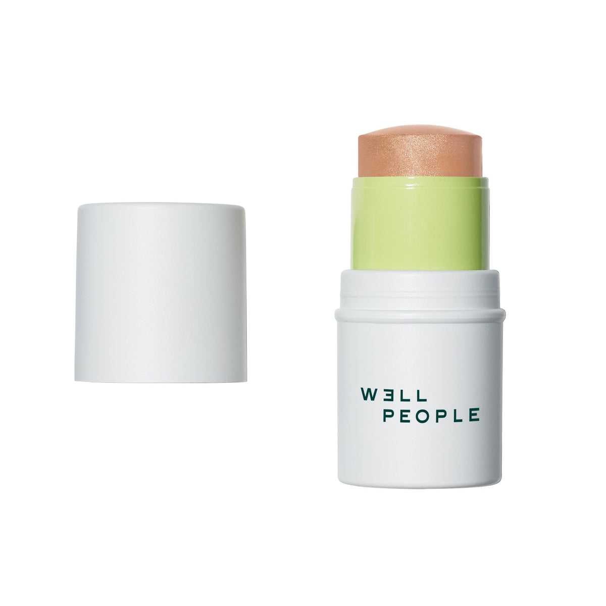 Well People bronzer stick front view shows compact, travel-friendly design and easy application