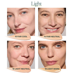 Well People swatch on arm of 18 Light Warm showing warm natural coverage